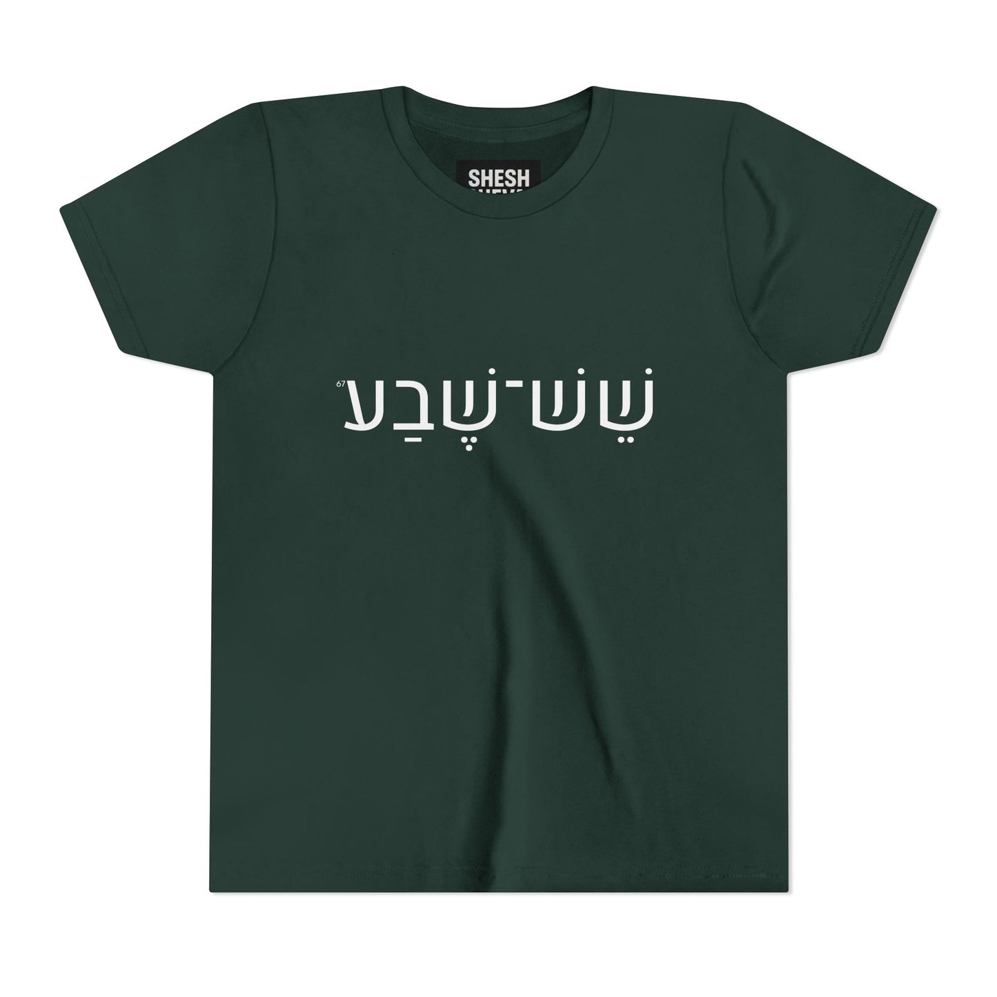 A - Shesh-Sheva Kids & Youth Tee | Bold Hebrew Streetwear Energy 67