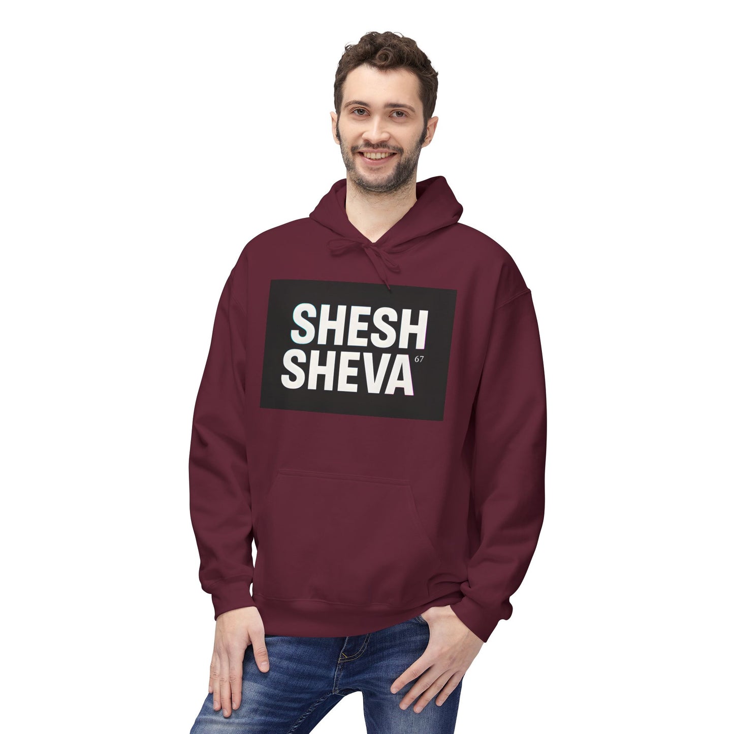 Fleece Hoodie - SHESH SHEVA Streetwear Collection: Between 6 & 7 Vibe ⚡ 67