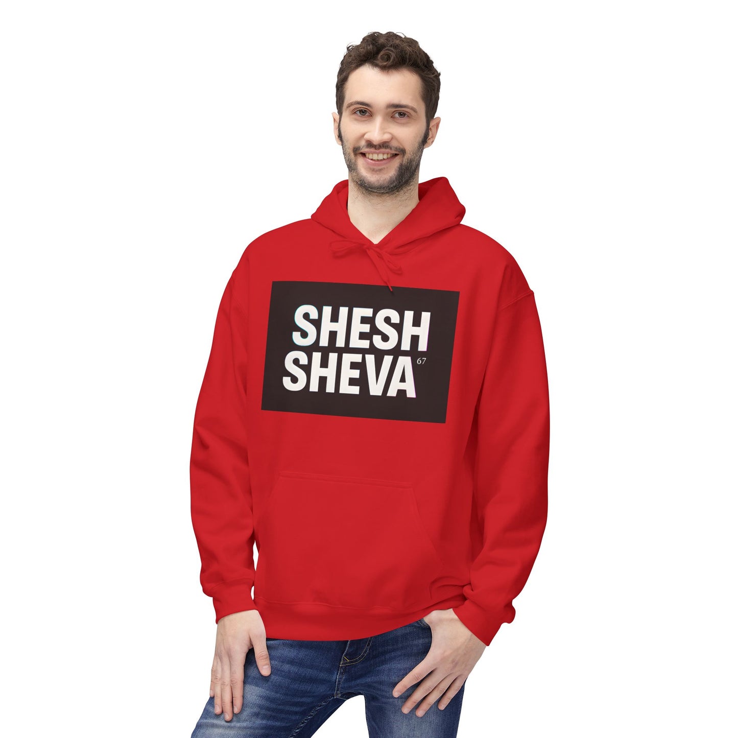 Fleece Hoodie - SHESH SHEVA Streetwear Collection: Between 6 & 7 Vibe ⚡ 67