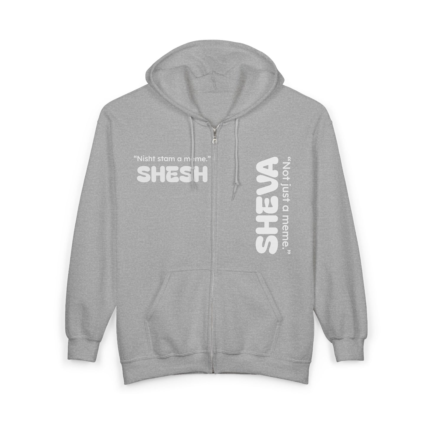 Shesh / Sheva Zip Hoodie – "Not Just a Meme" Black Full-Zip Sweatshirt