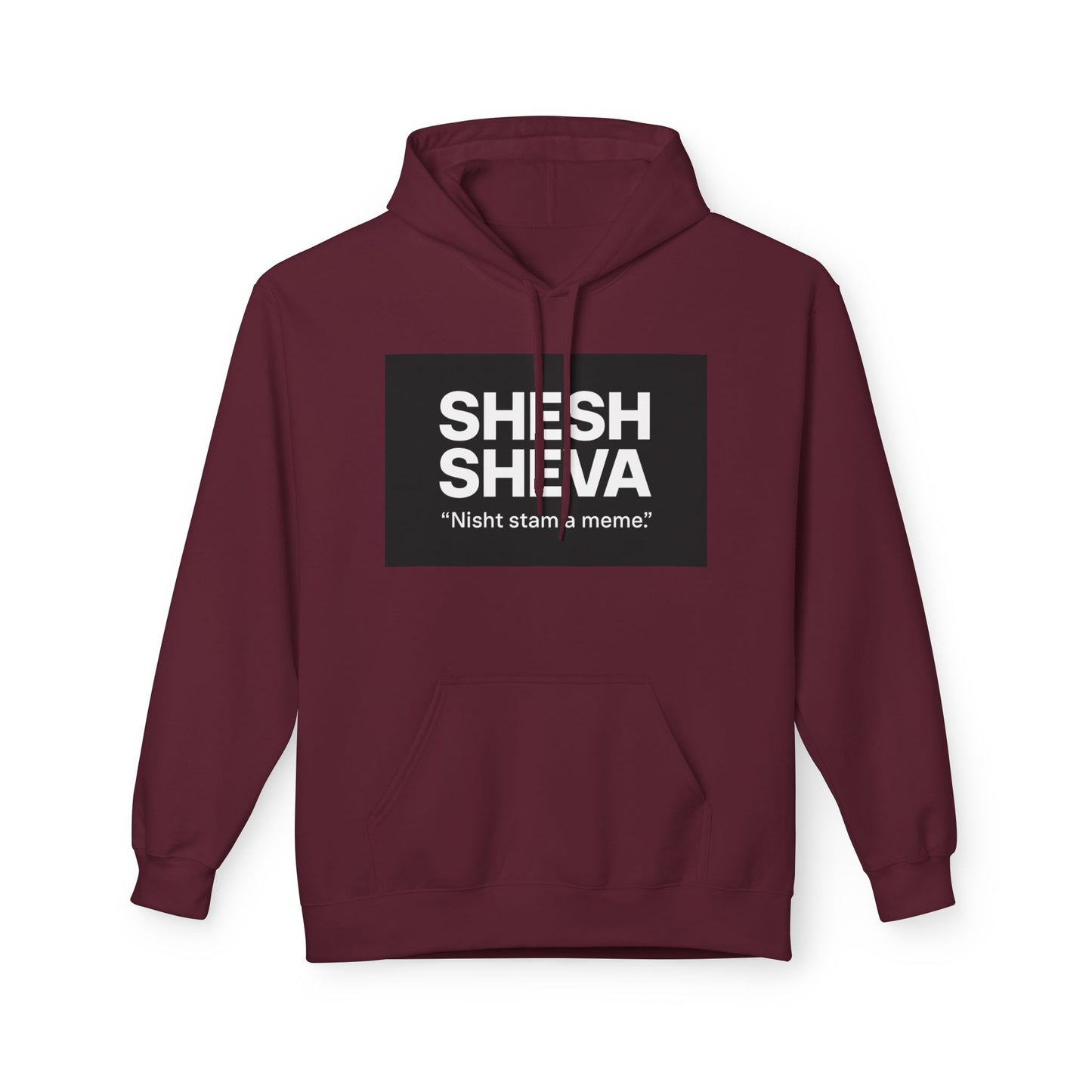 Fleece Hoodie - SHESH SHEVA Streetwear Collection: Between 6 & 7 Vibe ⚡
