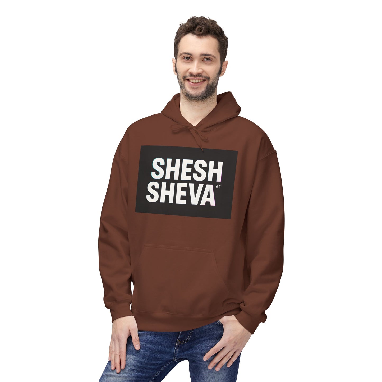 Fleece Hoodie - SHESH SHEVA Streetwear Collection: Between 6 & 7 Vibe ⚡ 67