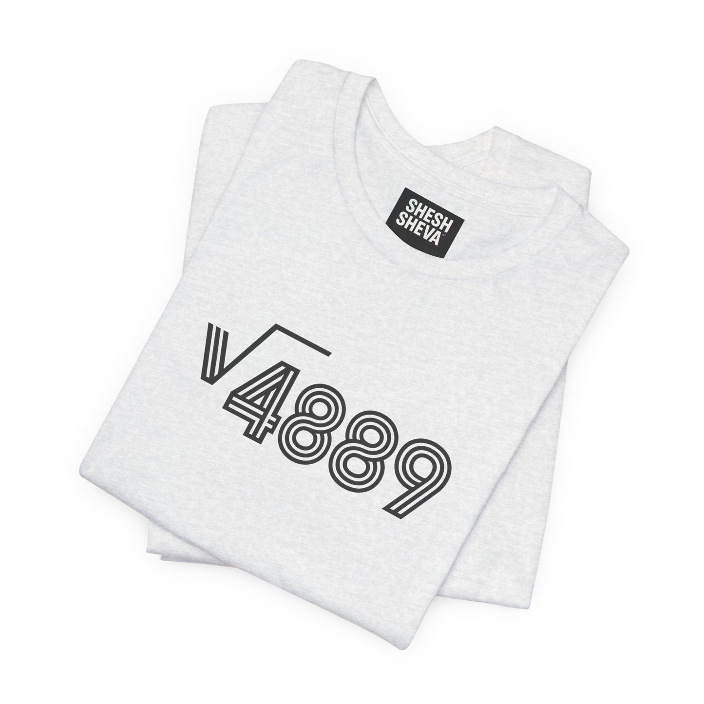 √4889 Rounded Graphic Tee — Shesh‑Sheva® Minimal Streetwear
