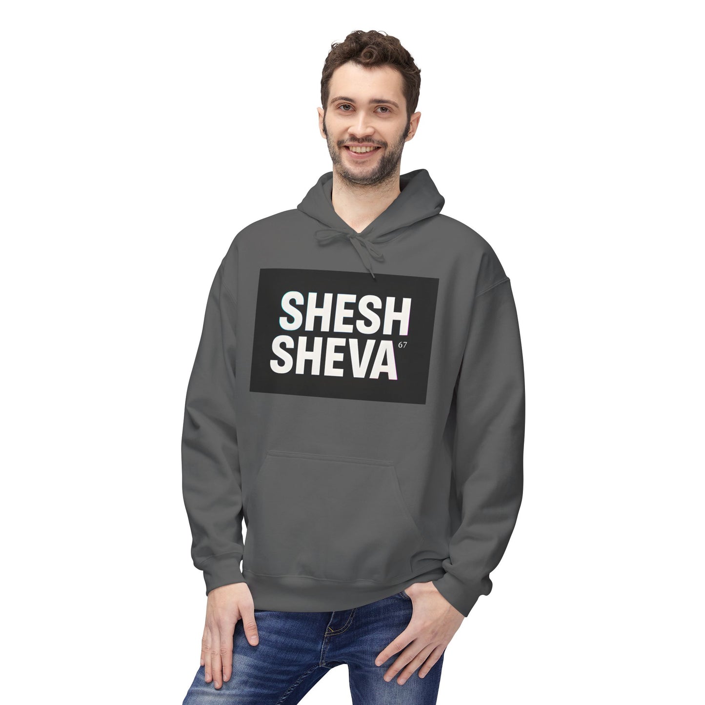 Fleece Hoodie - SHESH SHEVA Streetwear Collection: Between 6 & 7 Vibe ⚡ 67