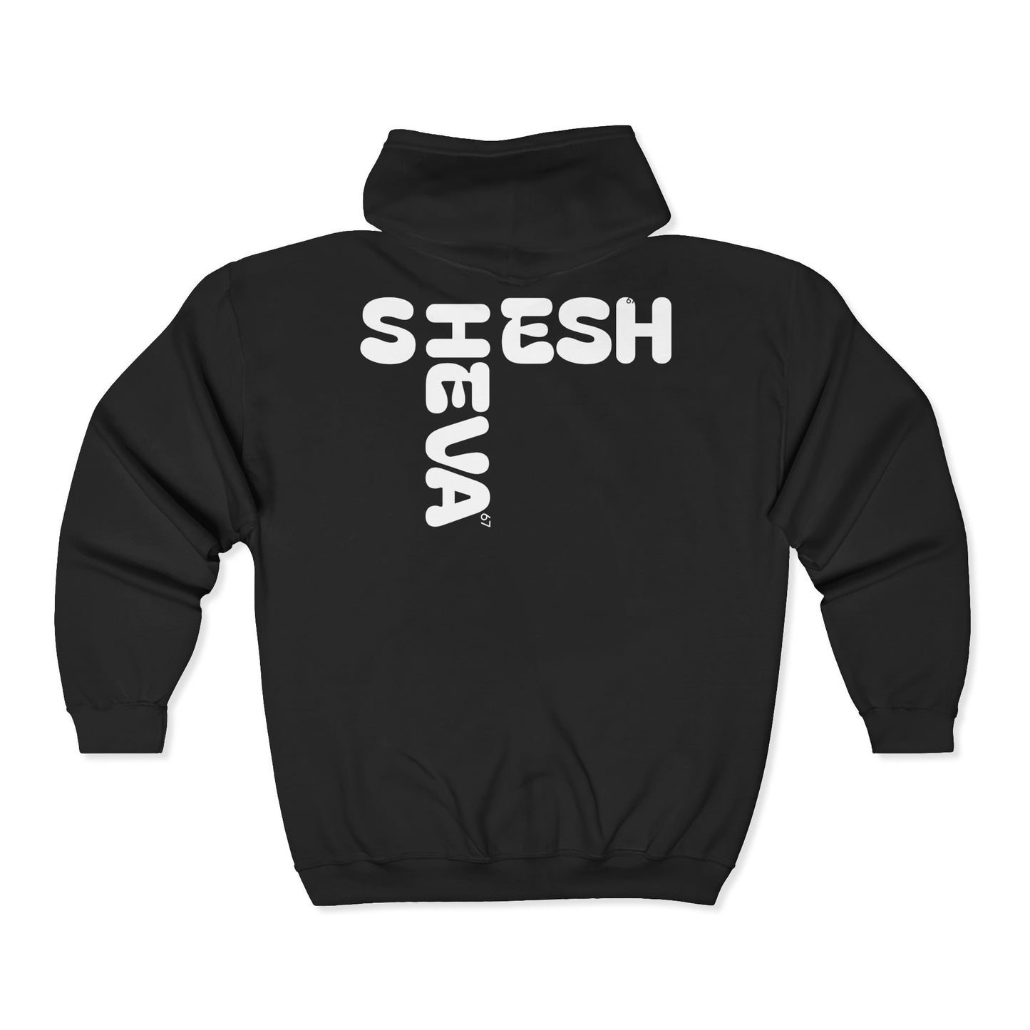Hoodie - SHESH SHEVA Unisex Heavy Blend™ Full Zip Hooded Sweatshirt - Israeli Streetwear Vibes ⚡ 67