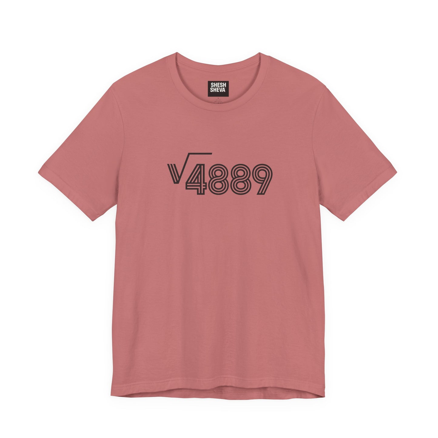√4889 Rounded Graphic Tee — Shesh‑Sheva® Minimal Streetwear