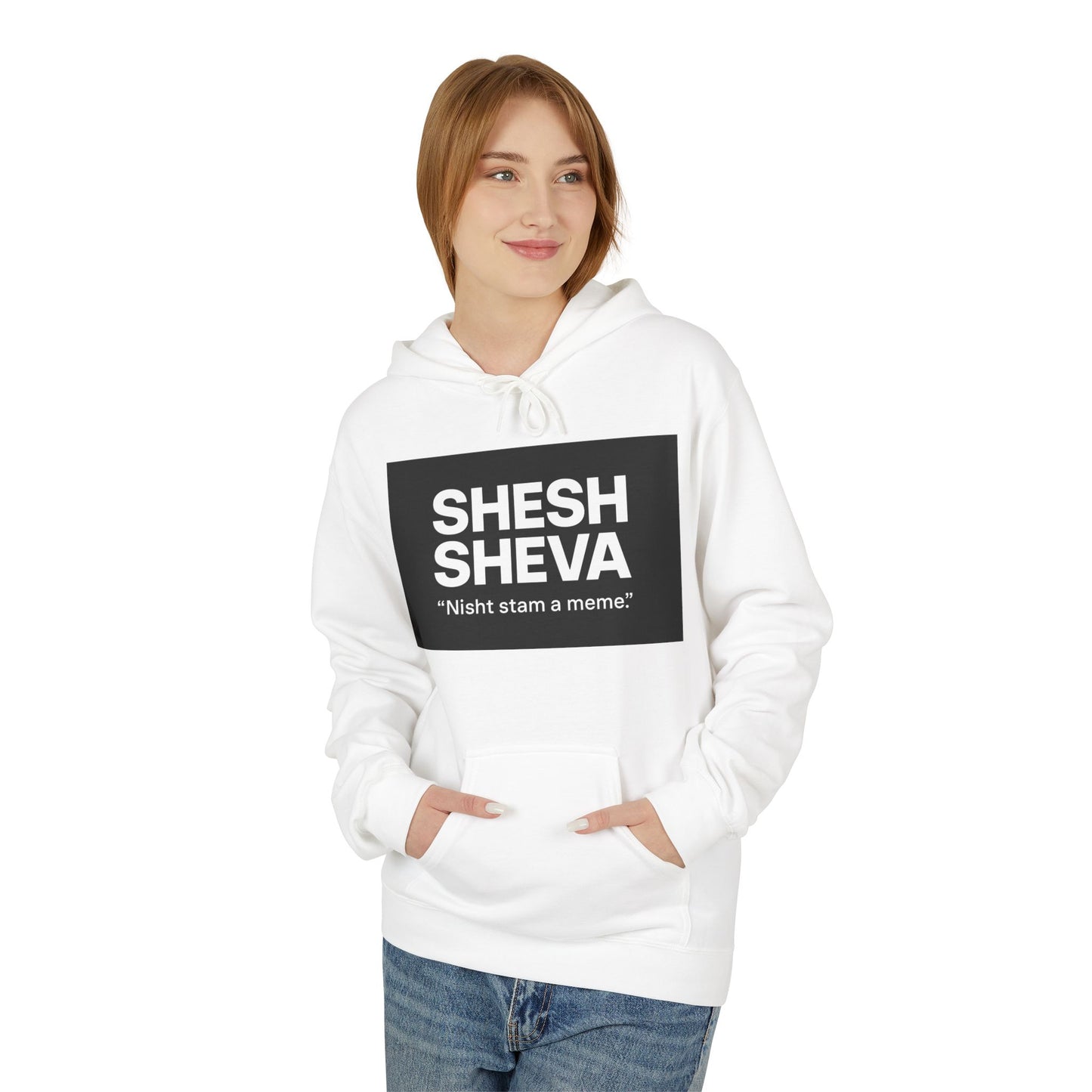 Fleece Hoodie - SHESH SHEVA Streetwear Collection: Between 6 & 7 Vibe ⚡