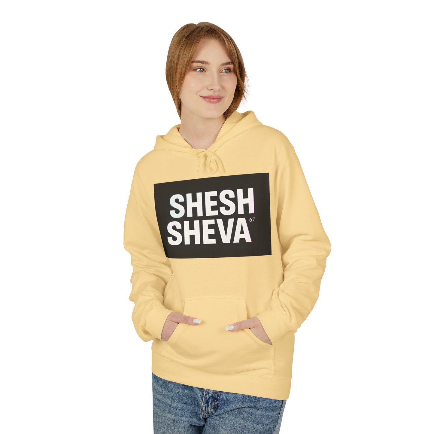 Fleece Hoodie - SHESH SHEVA Streetwear Collection: Between 6 & 7 Vibe ⚡ 67