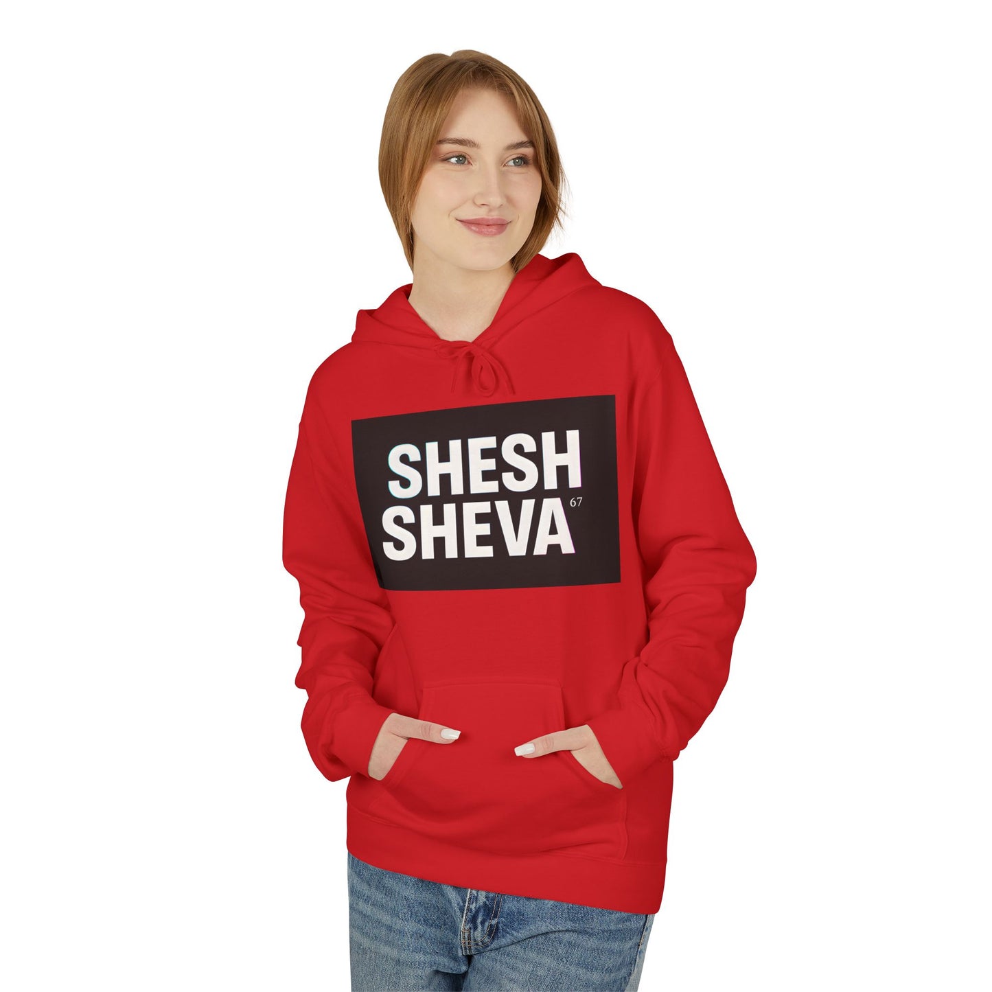 Fleece Hoodie - SHESH SHEVA Streetwear Collection: Between 6 & 7 Vibe ⚡ 67