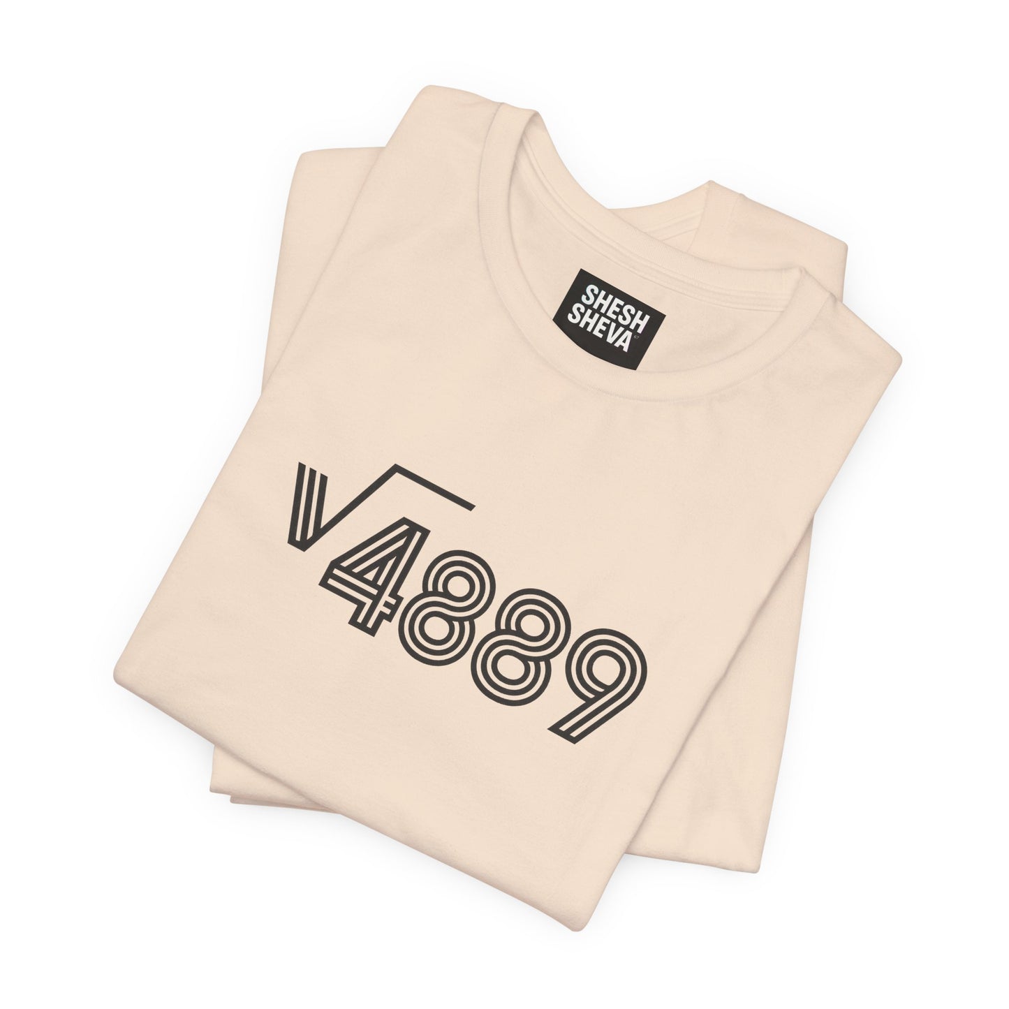 √4889 Rounded Graphic Tee — Shesh‑Sheva® Minimal Streetwear