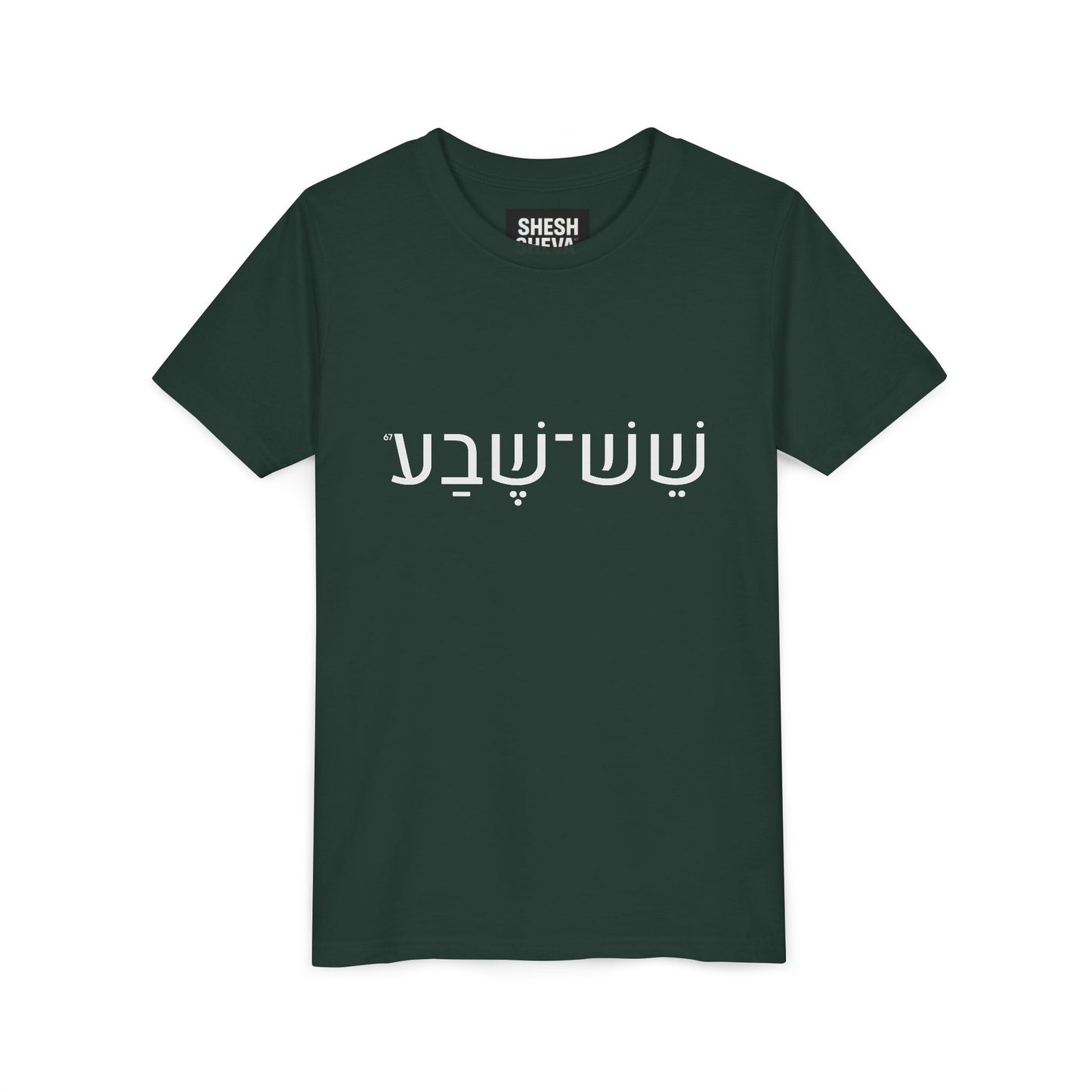 A - Shesh-Sheva Kids & Youth Tee | Bold Hebrew Streetwear Energy 67