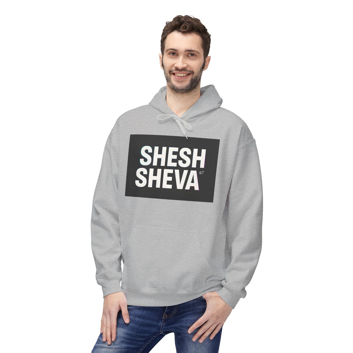 Fleece Hoodie - SHESH SHEVA Streetwear Collection: Between 6 & 7 Vibe ⚡ 67