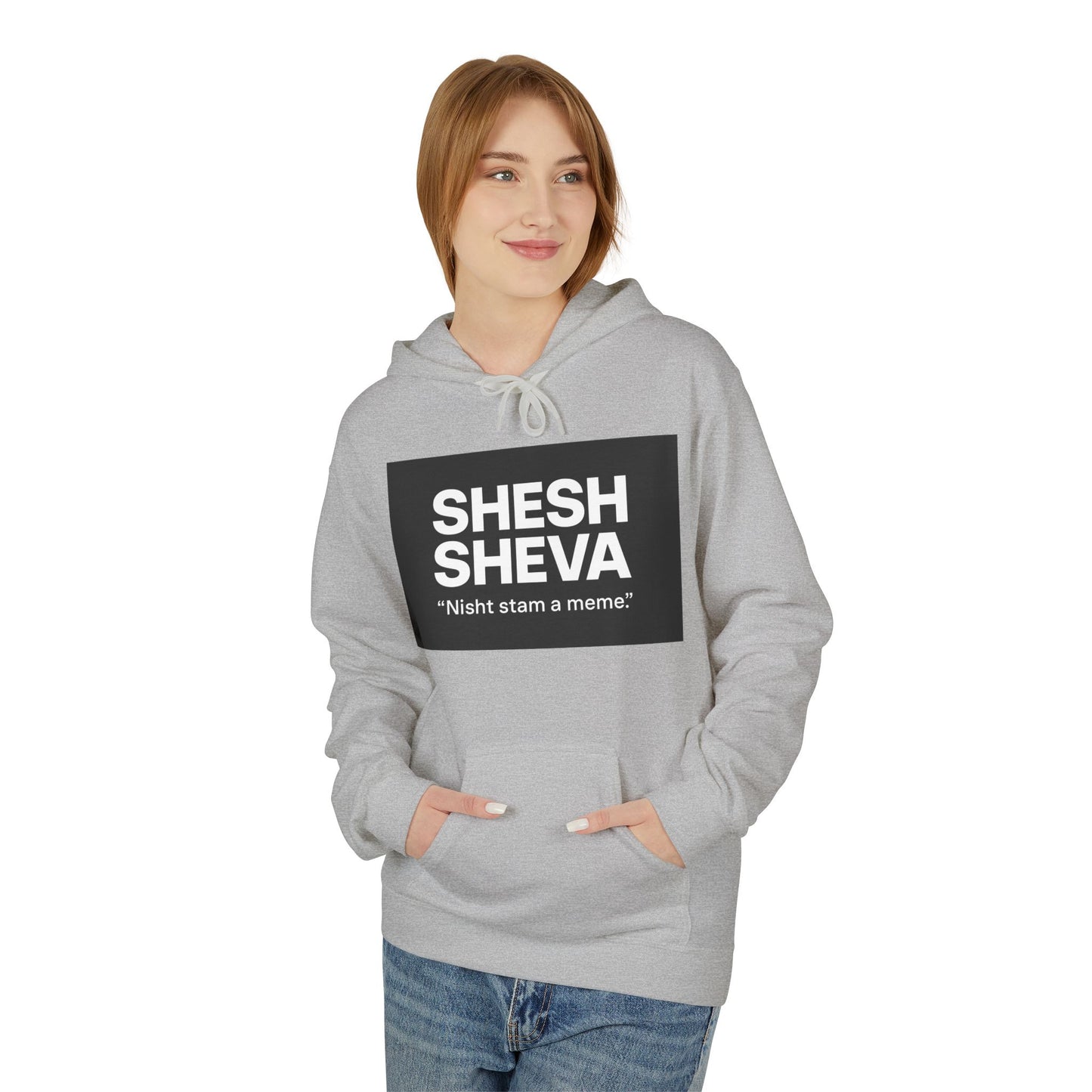 Fleece Hoodie - SHESH SHEVA Streetwear Collection: Between 6 & 7 Vibe ⚡