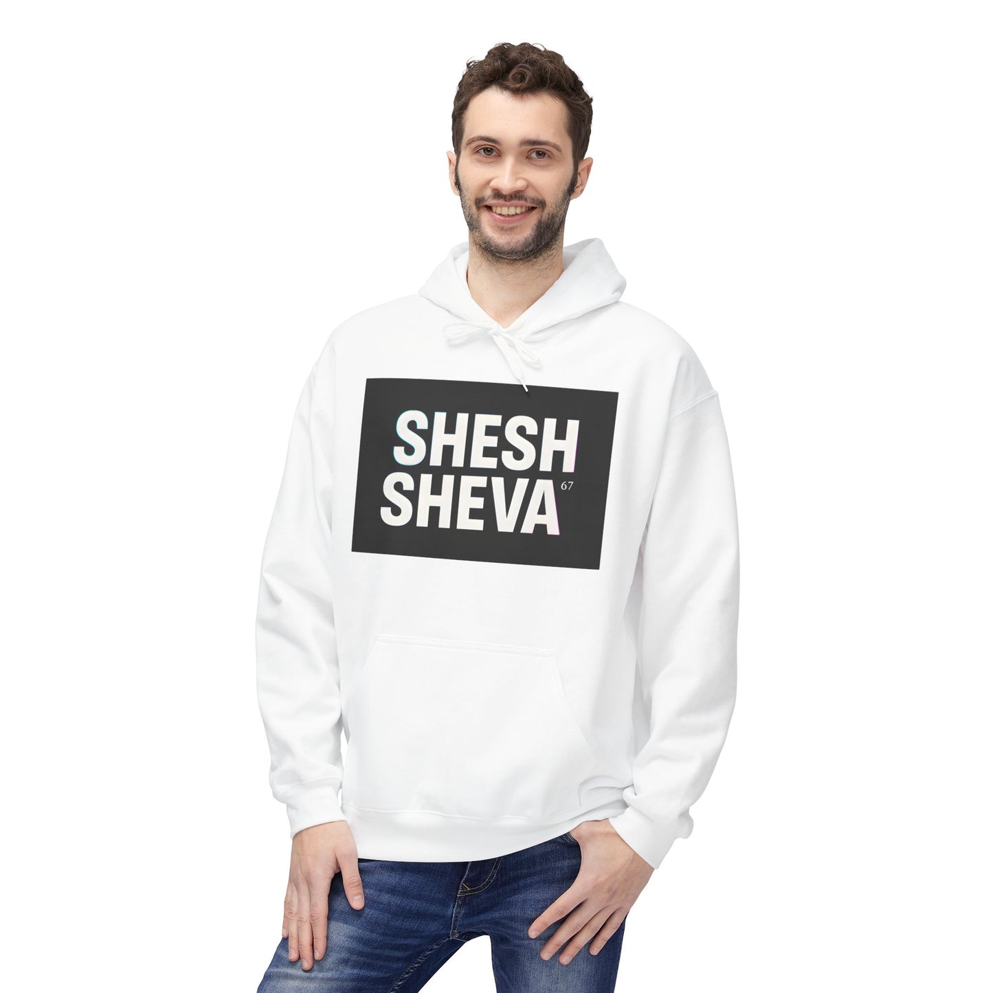 Fleece Hoodie - SHESH SHEVA Streetwear Collection: Between 6 & 7 Vibe ⚡ 67