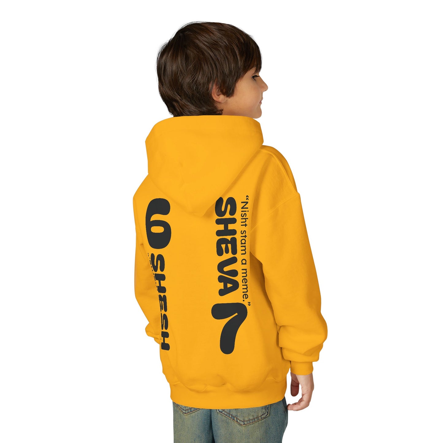 SHESH6 SHEVA7 Kids Hoodie back design – “Not Just a Meme”