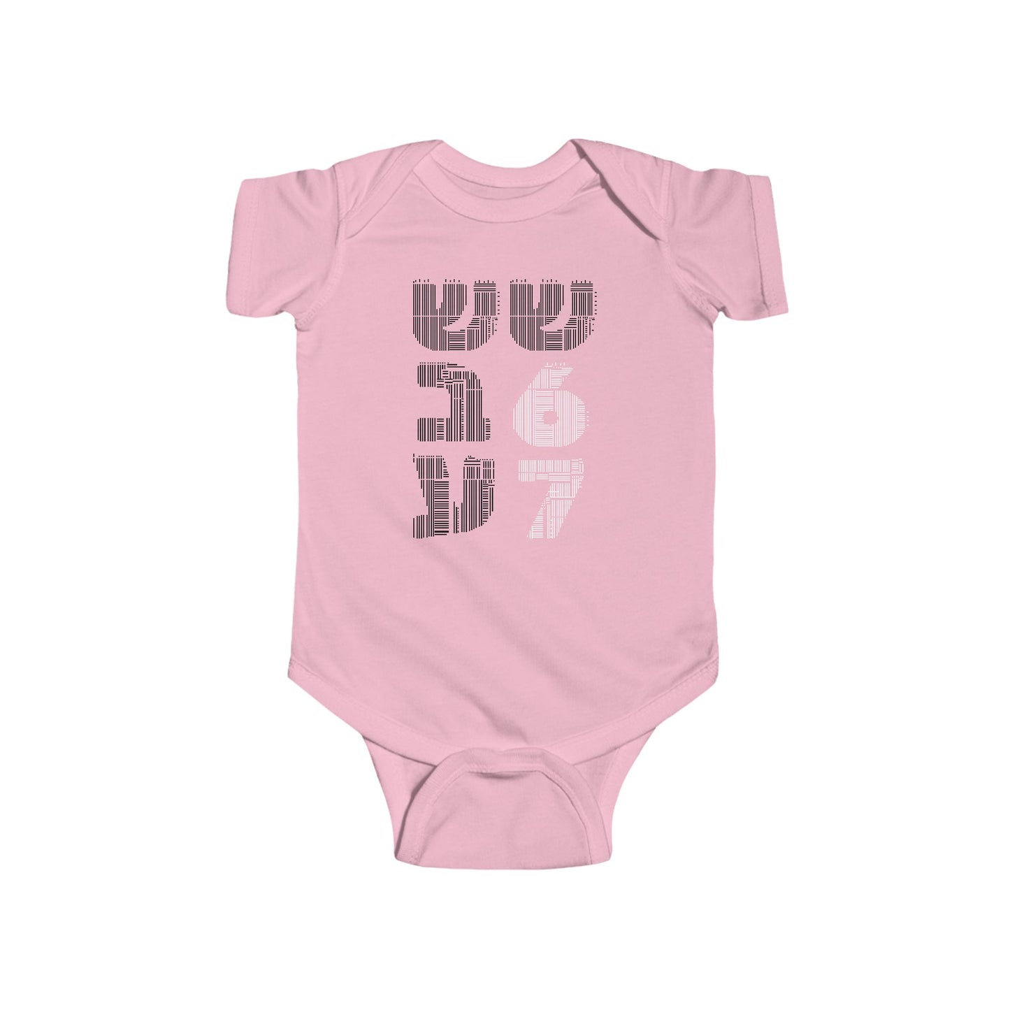Shesh-Sheva™ 6/7 Hebrew Graphic Baby Bodysuit – Urban Streetwear for Little Ones