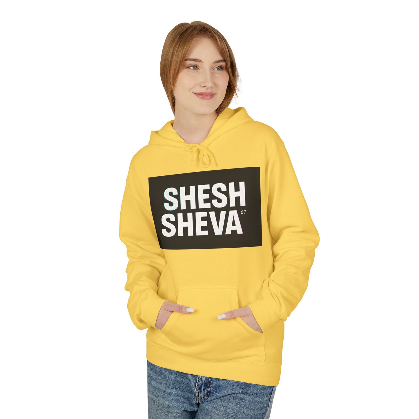 Fleece Hoodie - SHESH SHEVA Streetwear Collection: Between 6 & 7 Vibe ⚡ 67