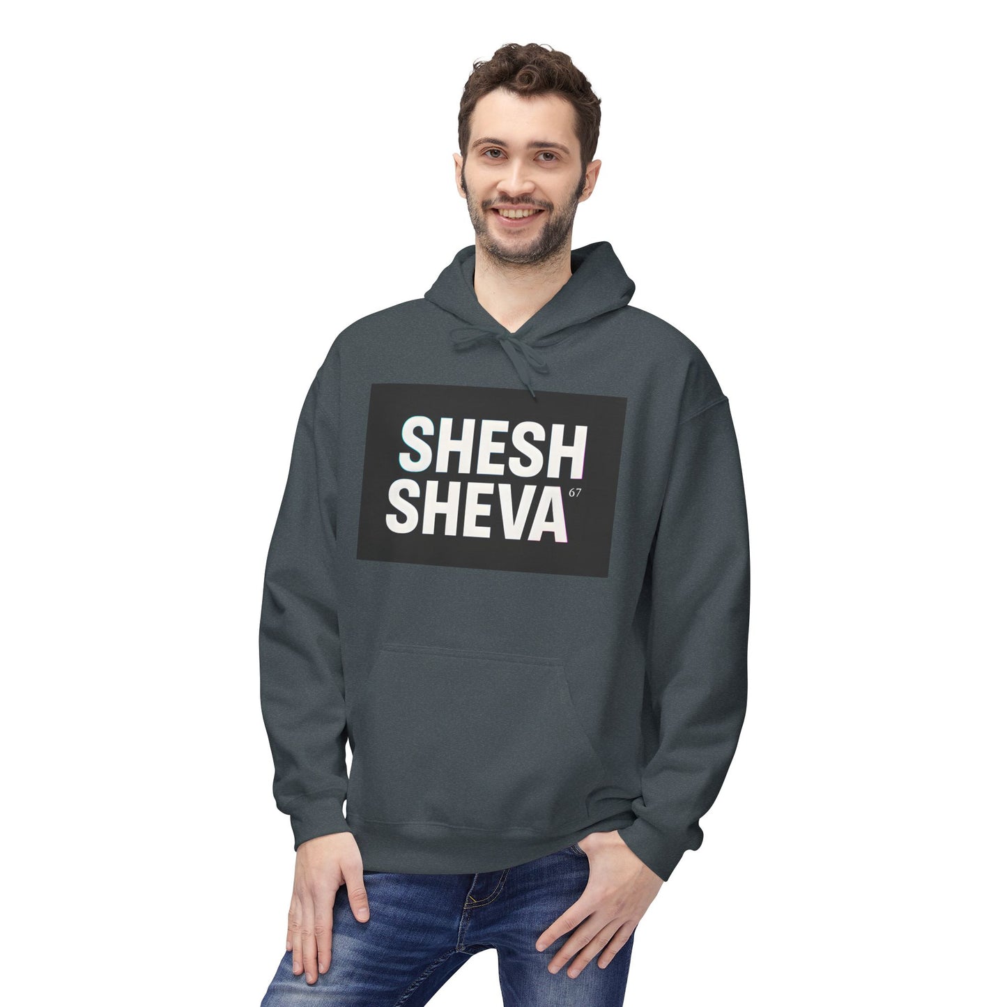Fleece Hoodie - SHESH SHEVA Streetwear Collection: Between 6 & 7 Vibe ⚡ 67