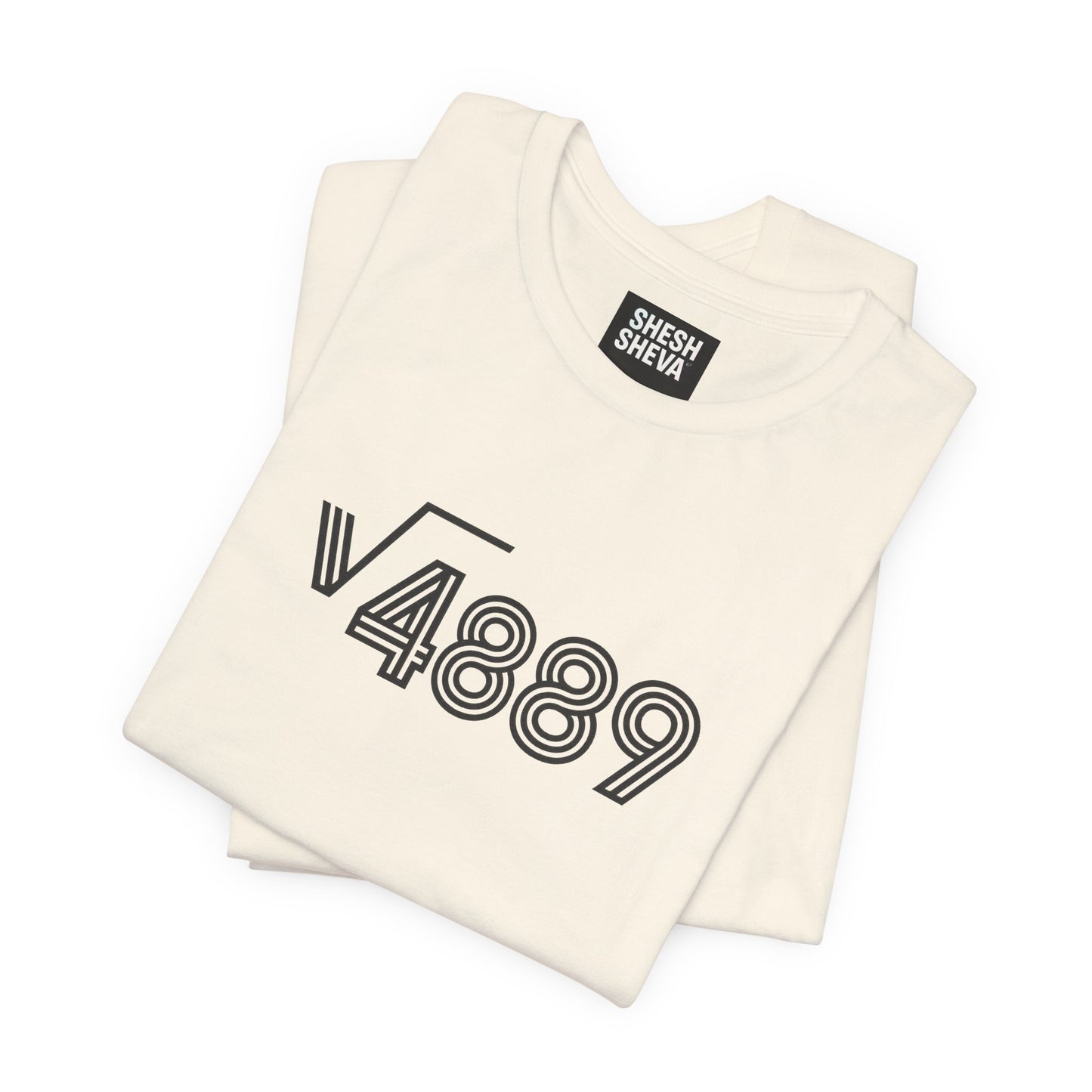 √4889 Rounded Graphic Tee — Shesh‑Sheva® Minimal Streetwear