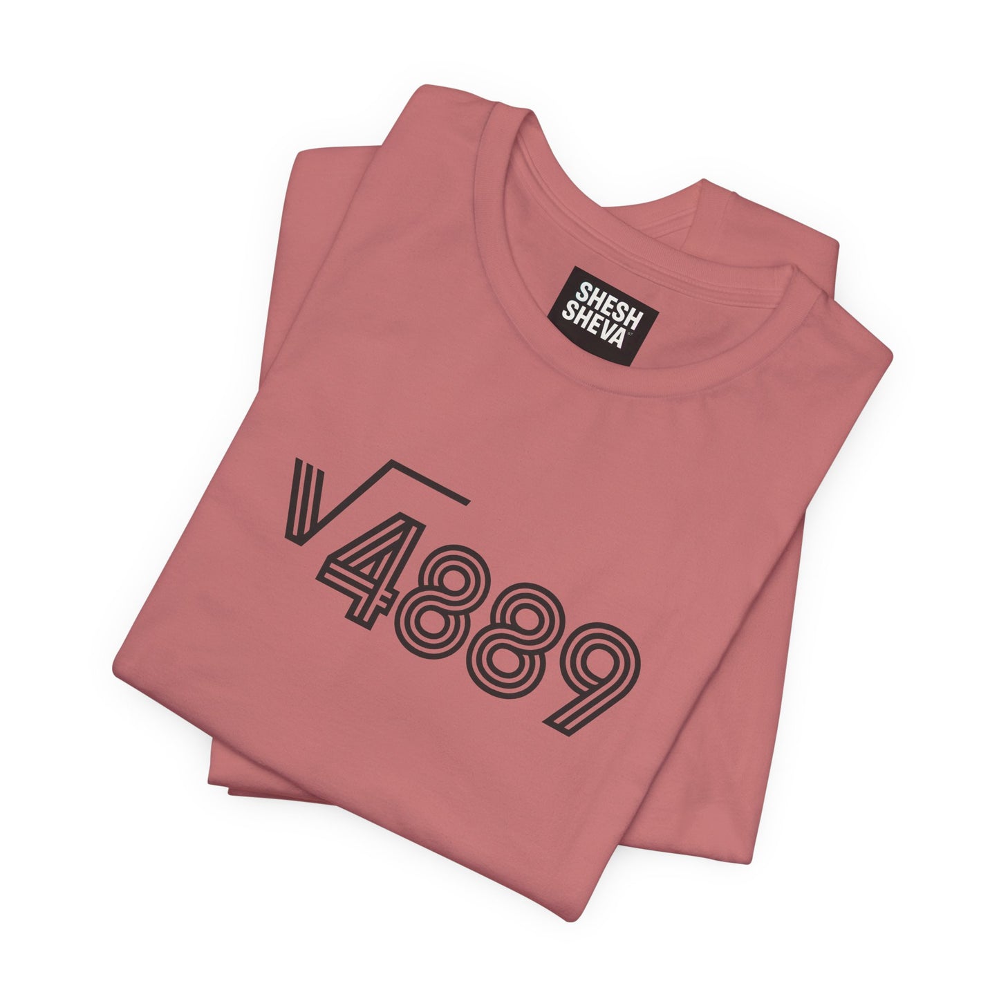 √4889 Rounded Graphic Tee — Shesh‑Sheva® Minimal Streetwear
