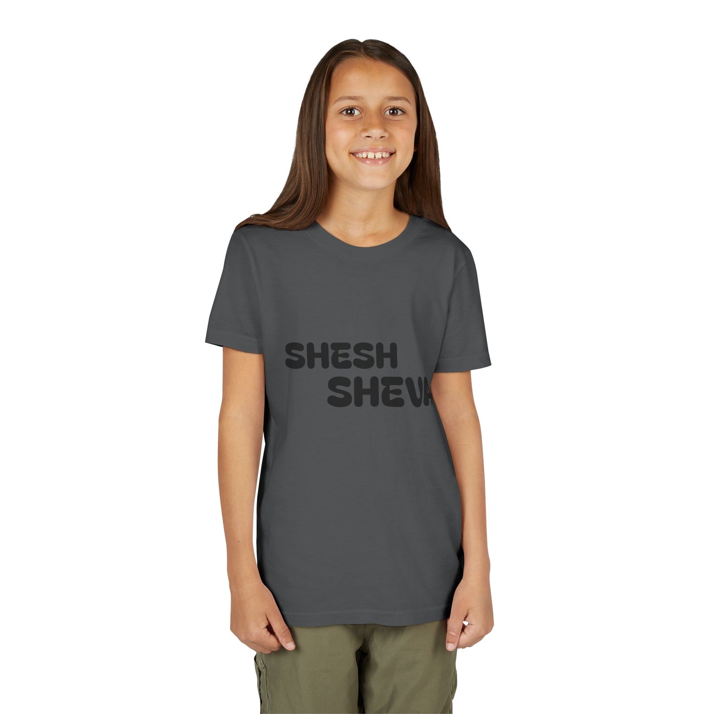 A - Shesh-Sheva™ Kids & Youth Tee | Bold English-Hebrew Streetwear Energy