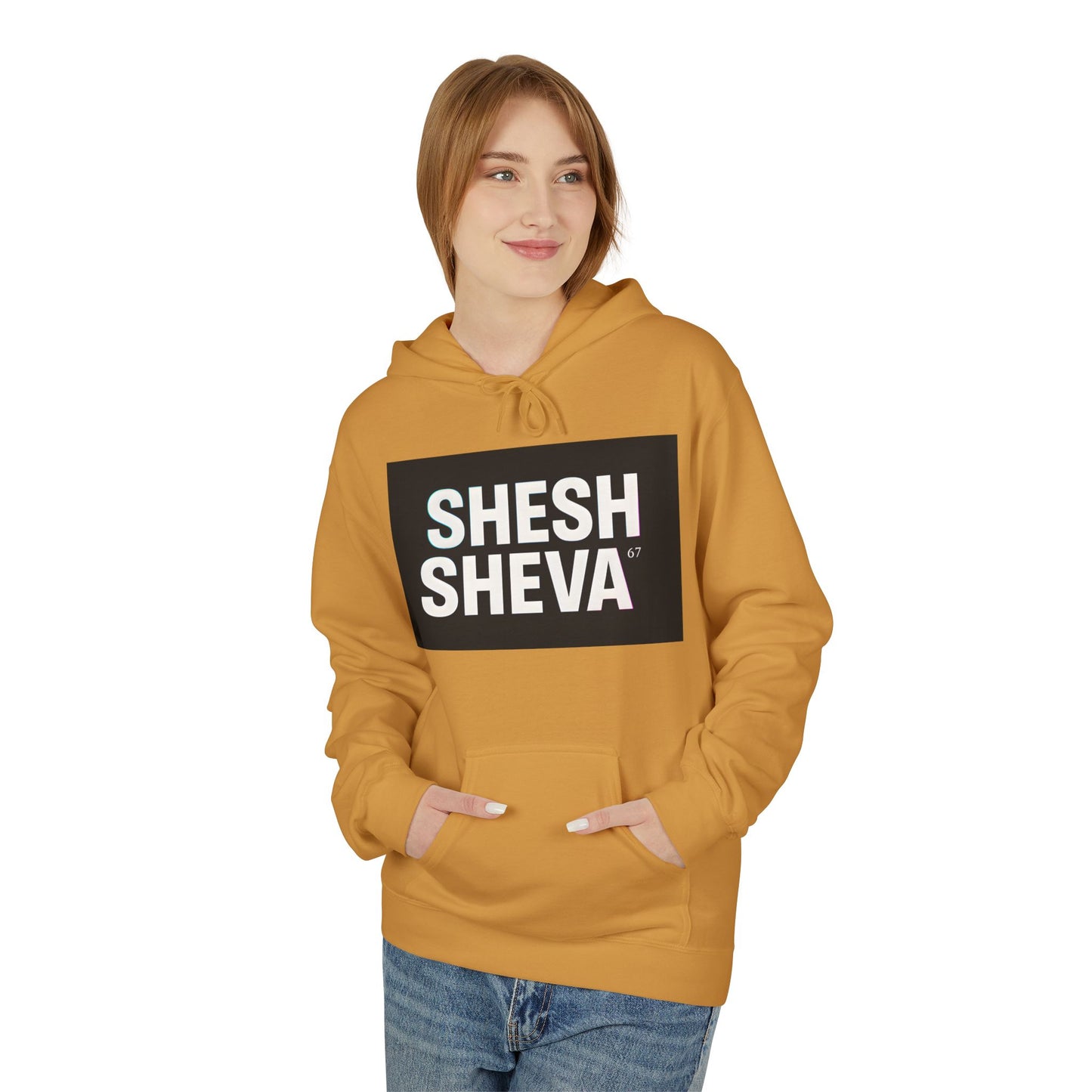 Fleece Hoodie - SHESH SHEVA Streetwear Collection: Between 6 & 7 Vibe ⚡ 67