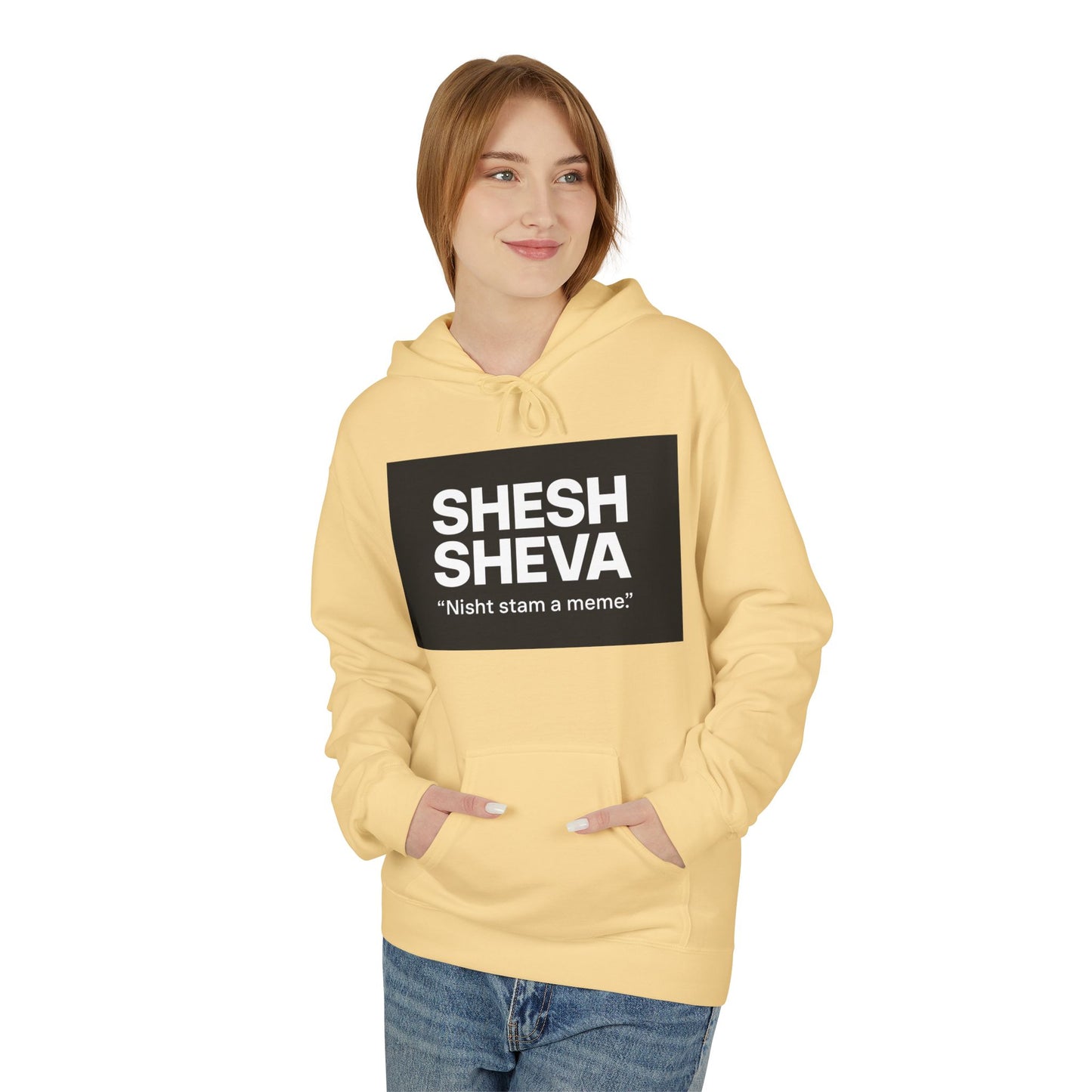 Fleece Hoodie - SHESH SHEVA Streetwear Collection: Between 6 & 7 Vibe ⚡