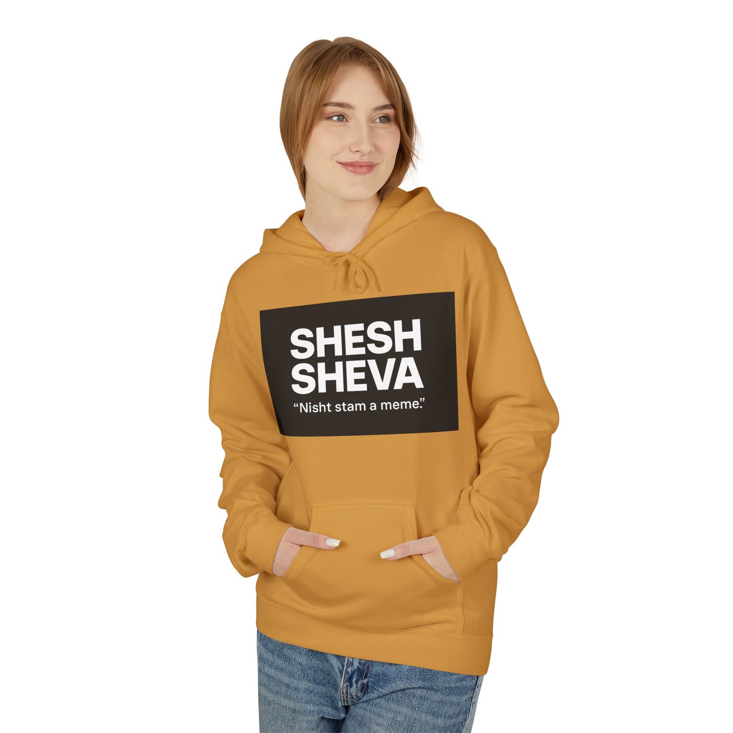 Fleece Hoodie - SHESH SHEVA Streetwear Collection: Between 6 & 7 Vibe ⚡