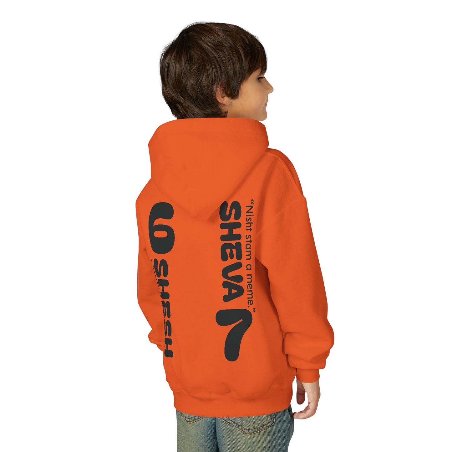 SHESH6 SHEVA7 Kids Hoodie back design – “Not Just a Meme”