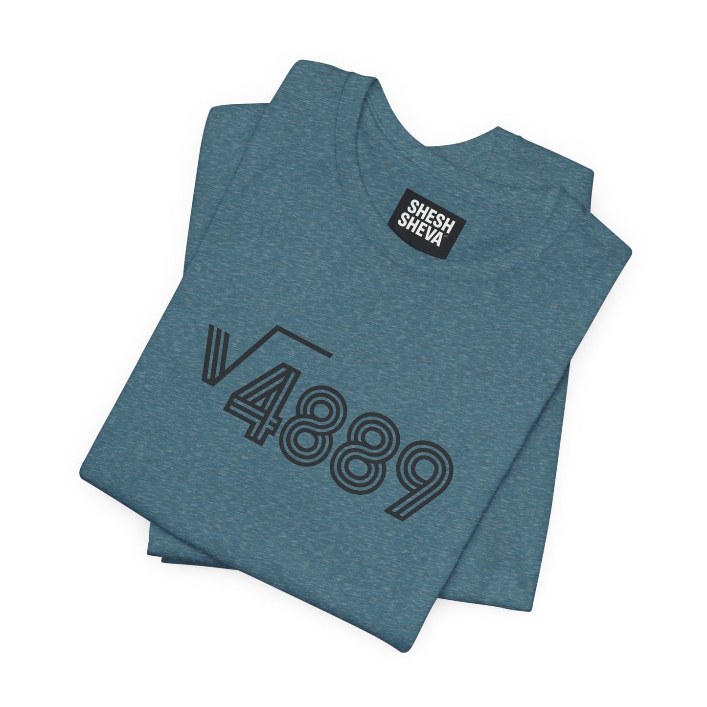 √4889 Rounded Graphic Tee — Shesh‑Sheva® Minimal Streetwear