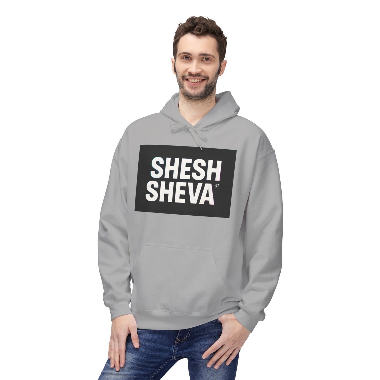 Fleece Hoodie - SHESH SHEVA Streetwear Collection: Between 6 & 7 Vibe ⚡ 67