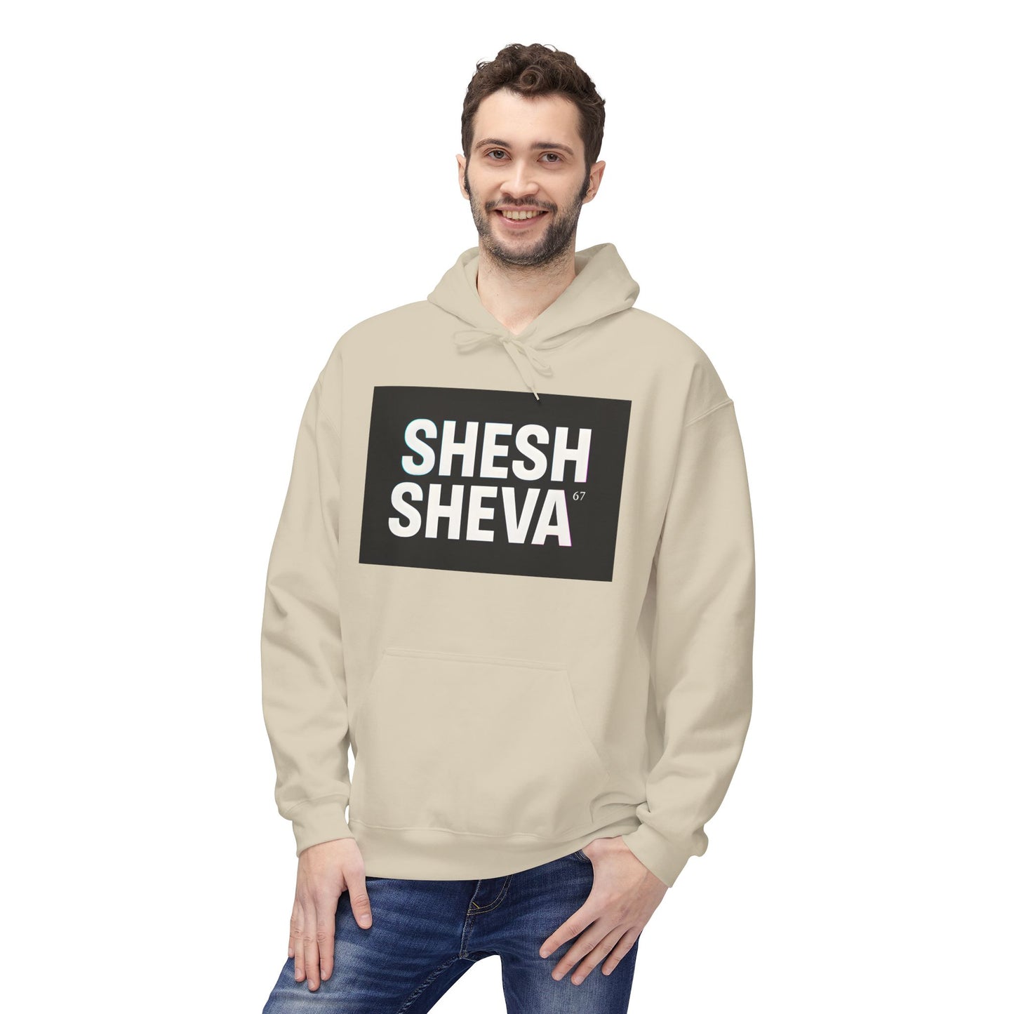 Fleece Hoodie - SHESH SHEVA Streetwear Collection: Between 6 & 7 Vibe ⚡ 67
