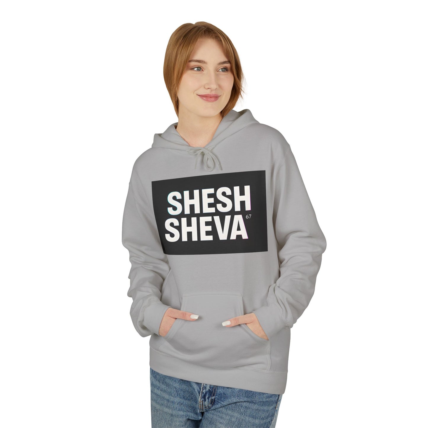 Fleece Hoodie - SHESH SHEVA Streetwear Collection: Between 6 & 7 Vibe ⚡ 67