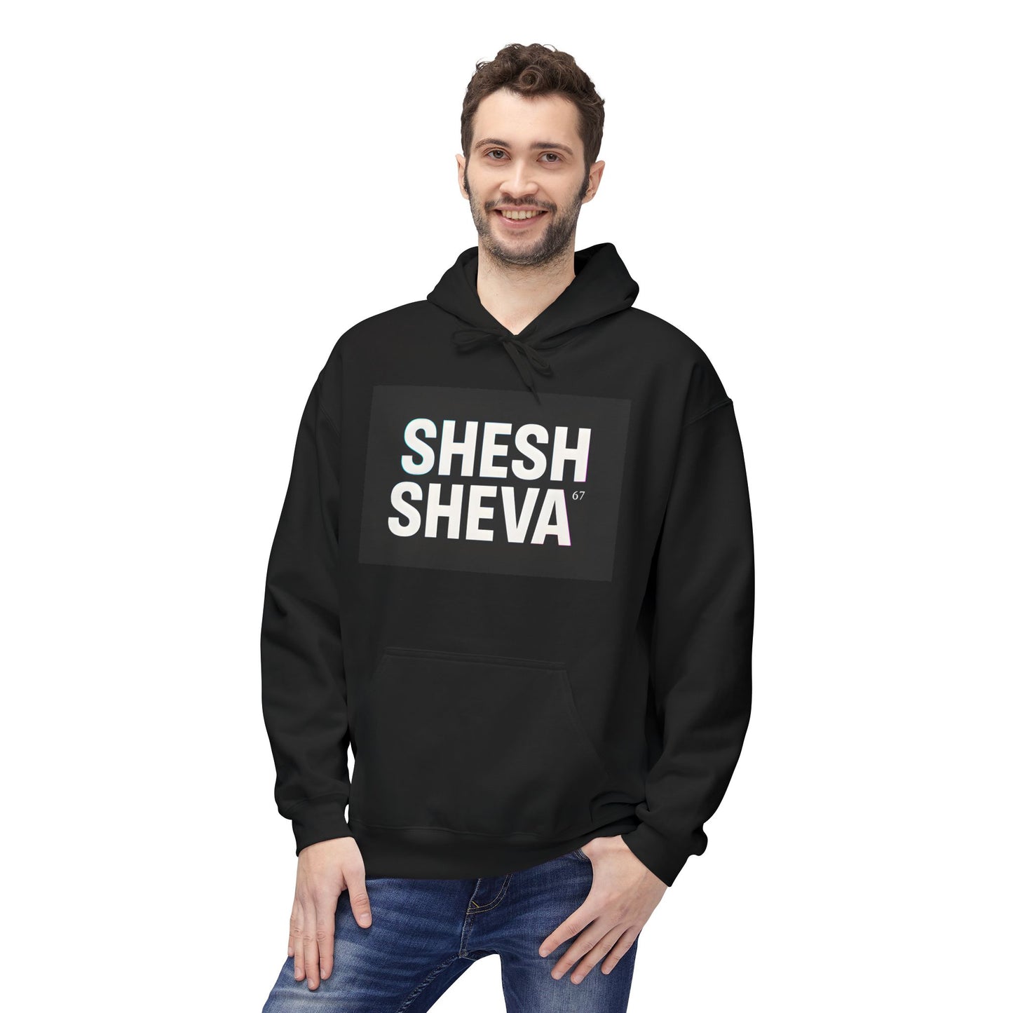 Fleece Hoodie - SHESH SHEVA Streetwear Collection: Between 6 & 7 Vibe ⚡ 67